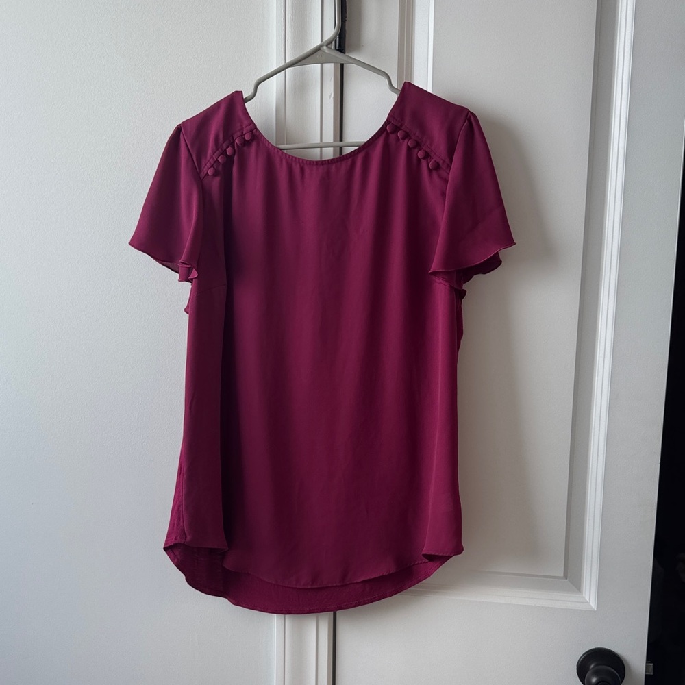 Elegant Burgundy Women's Top